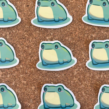 Frog lilypad sticker